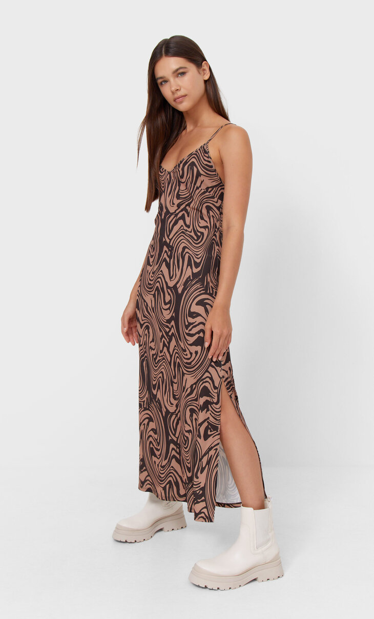 robe midi stradivarius