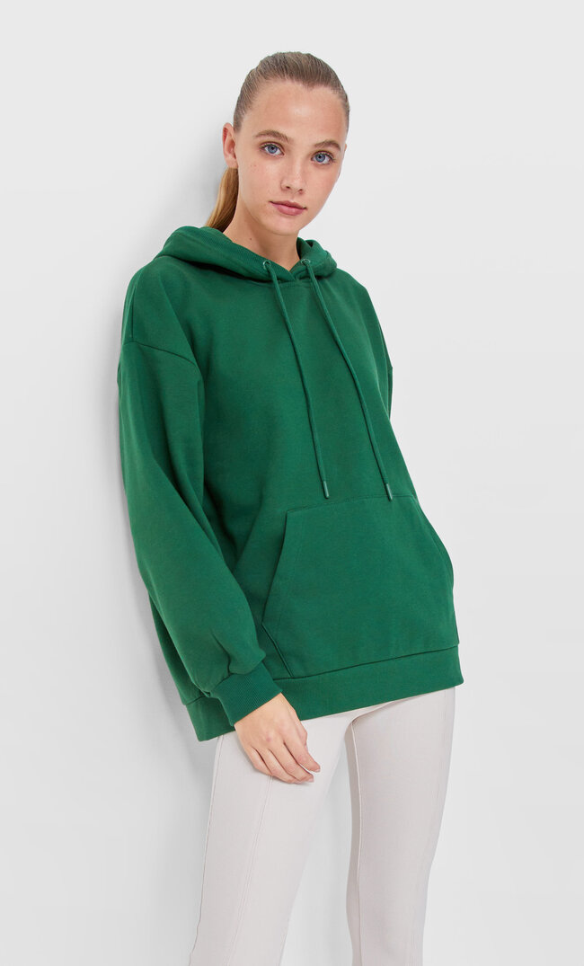

Stradivarius Oversize-Sweatshirt Flaschengrün S