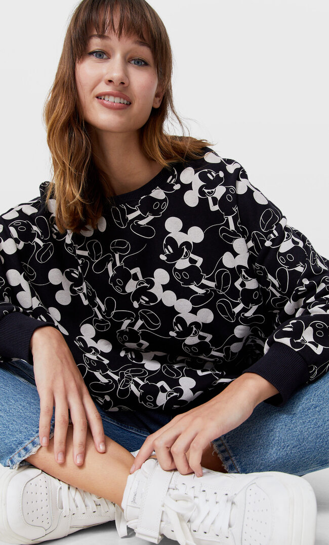 

Stradivarius Bluza Z Myszką Miki Ciemnoszary Xl