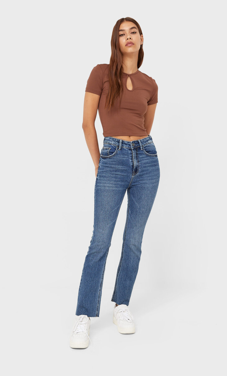 Cropped flared jeans - Women's fashion 