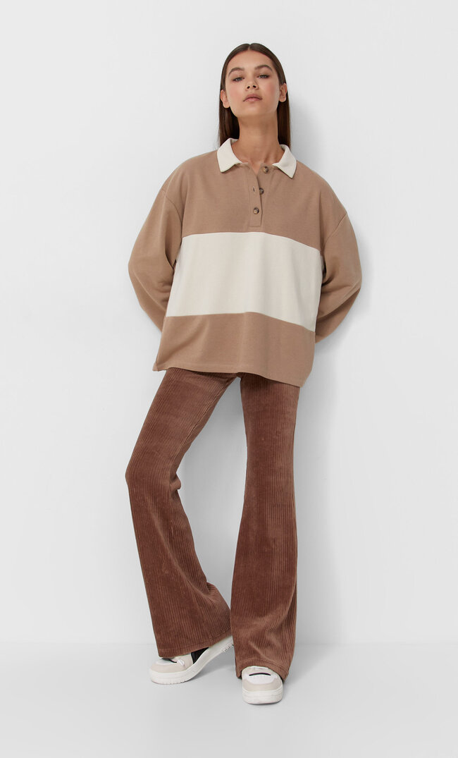 

Stradivarius Ausgestellte Leggins Aus Cord Terrakottafarben S