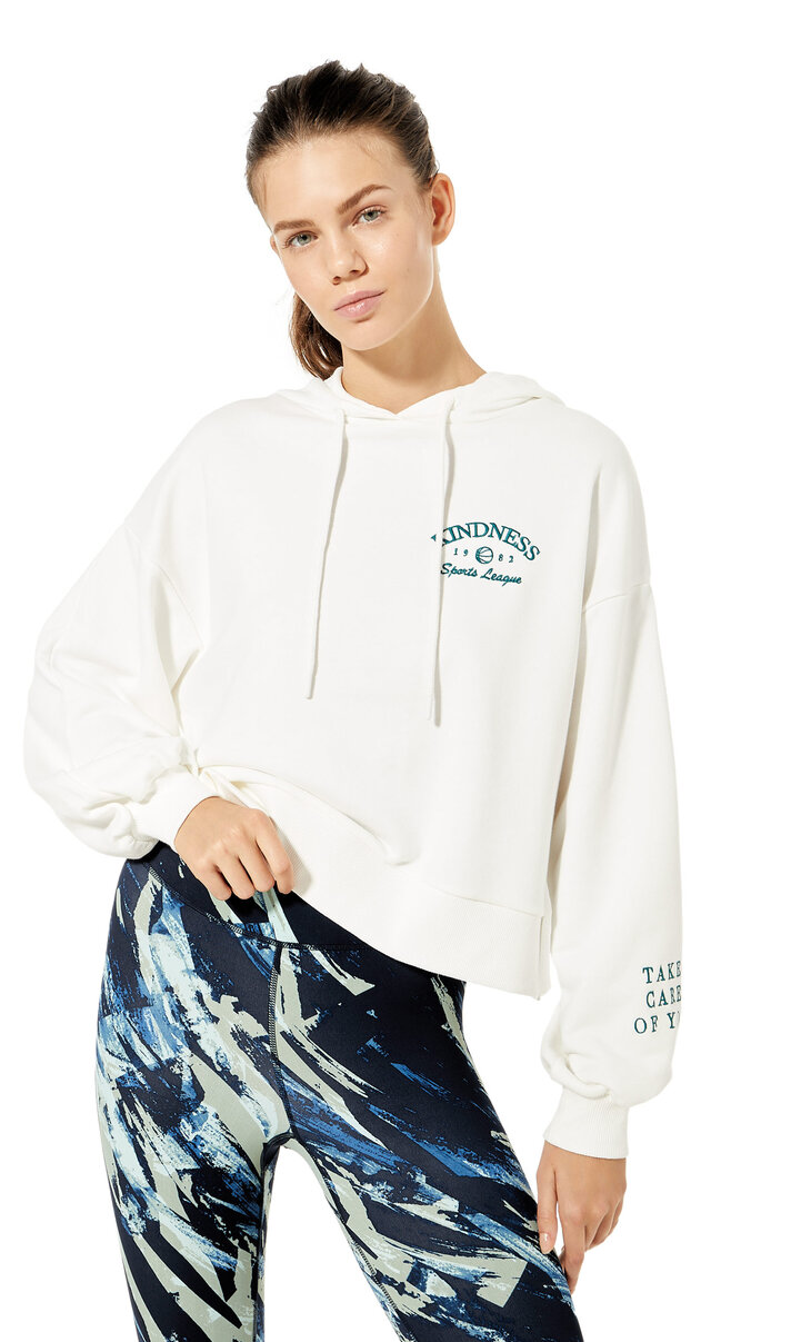 Embroidered sports sweatshirt