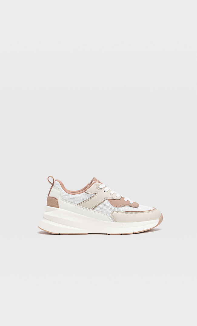 

Stradivarius Buty Sportowe Z Łączonych Elementów Dwukolorowy 38