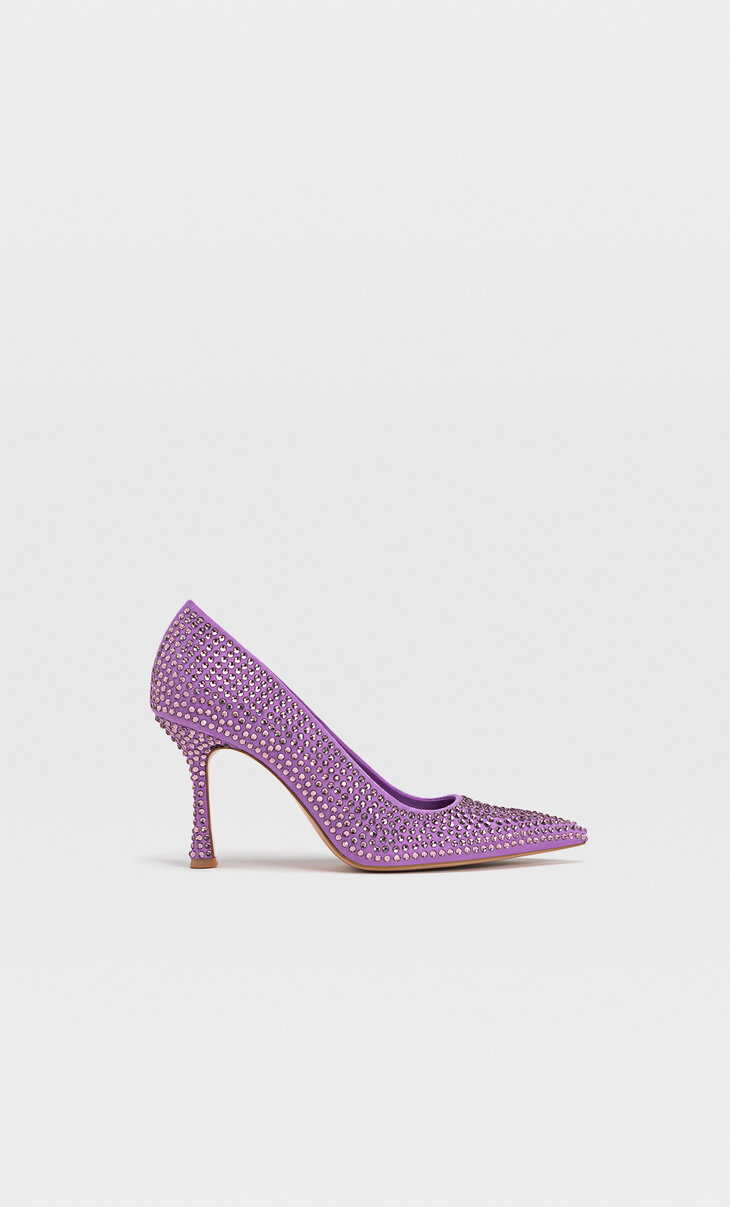 Rhinestone stiletto heel shoes