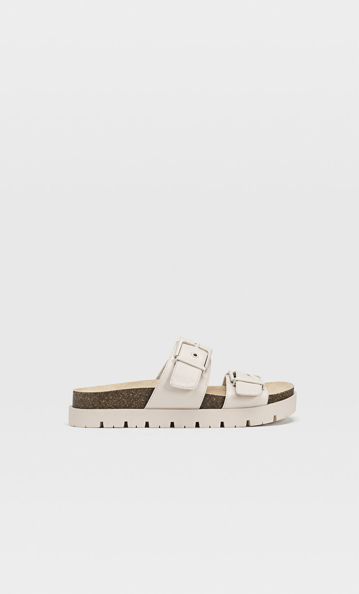 Buckled flat sandals
