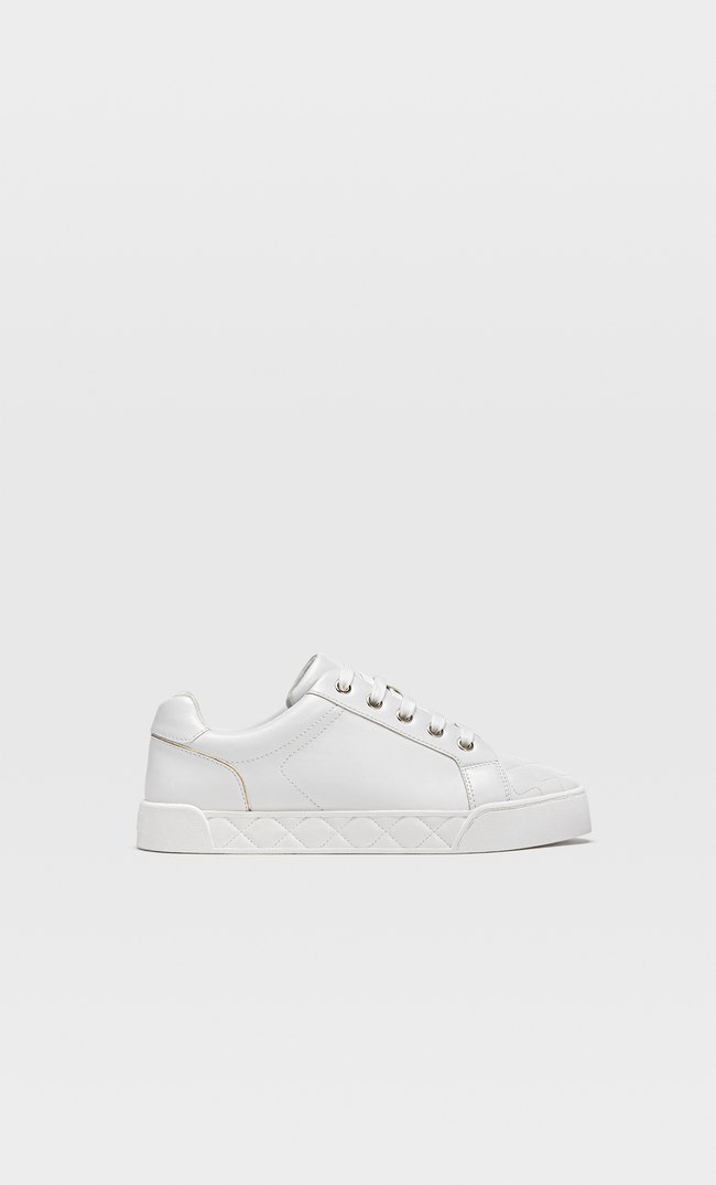 

Stradivarius Gesteppte Sneaker Weiss 37