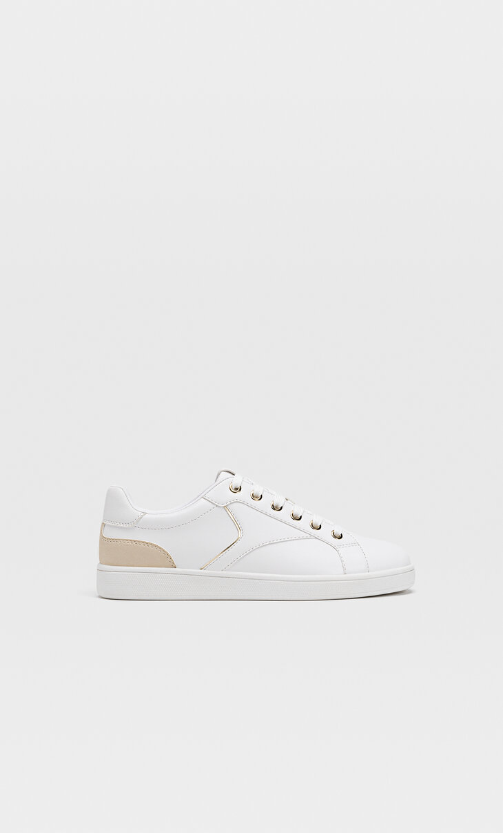 Zapatillas blancas con cremallera stradivarius clearance