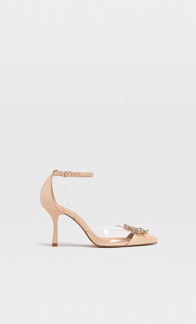 

Stradivarius D‘orsay Pumps Mit Steinpplikationen Beige 39