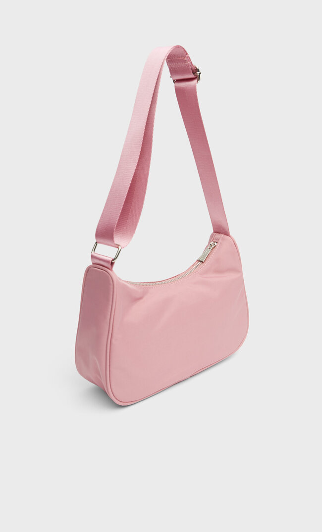 Stradivarius Torebka Na Ramię Z Tkaniny Kobieta Cielisty Róż 103