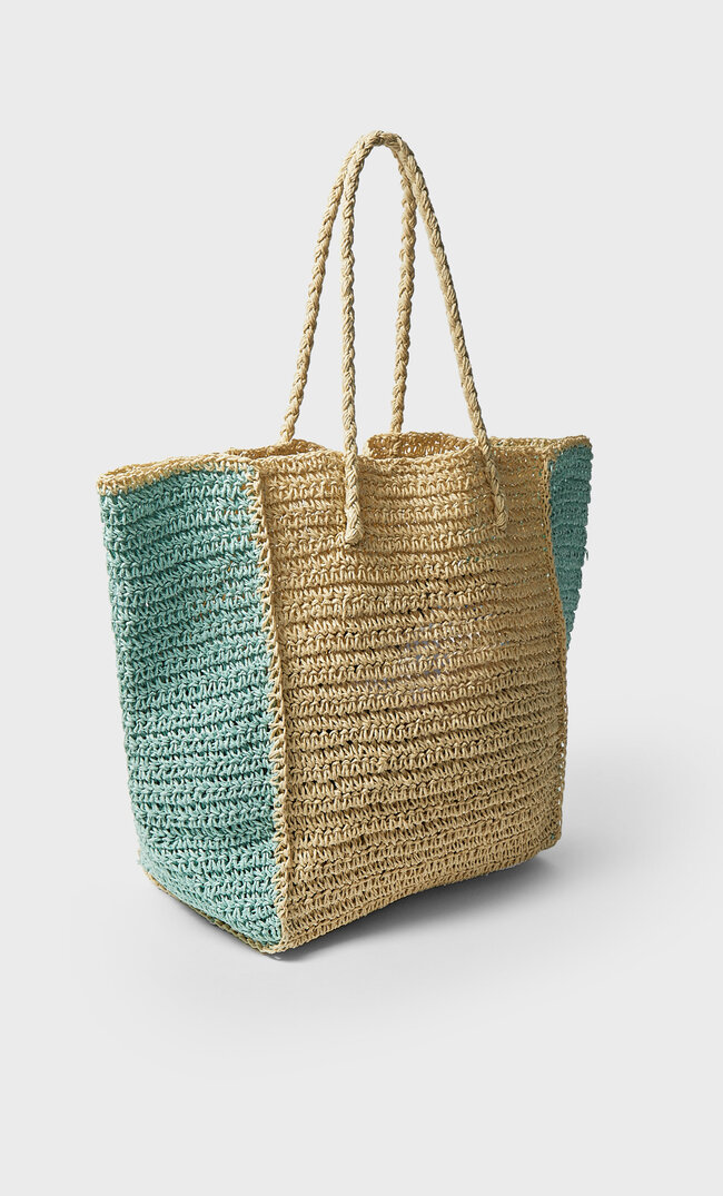 

Stradivarius Shopper Mit Flechtdetails Olivgrün 103