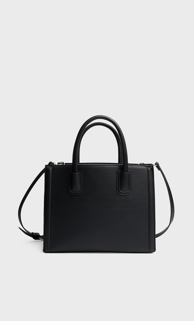 Stradivarius Sztywna Torebka Tote Kobieta Czarny 103
