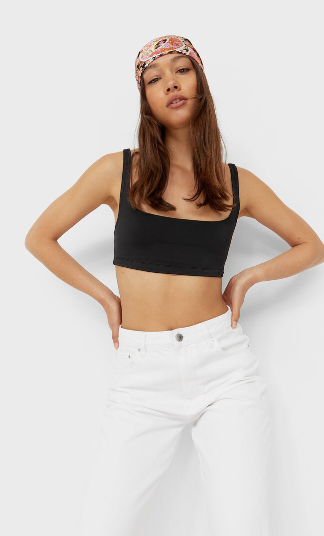

Stradivarius Biustonosz Bralette Na Ramiączkach Kobieta Czarny M