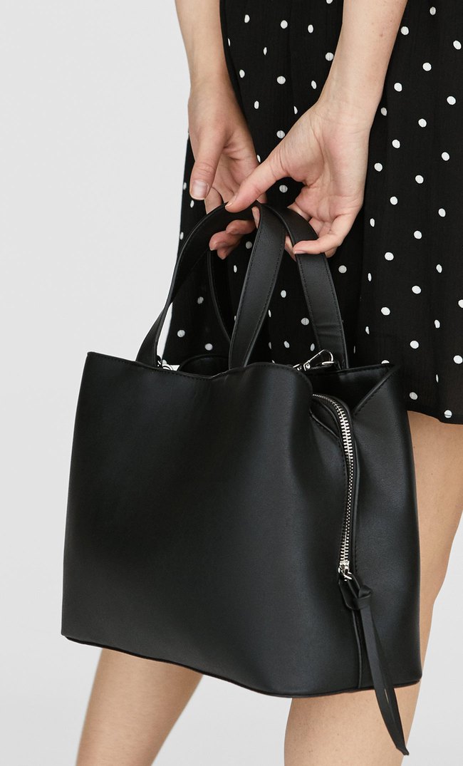 

Stradivarius Torba Tote Basic Kobieta Czarny 103