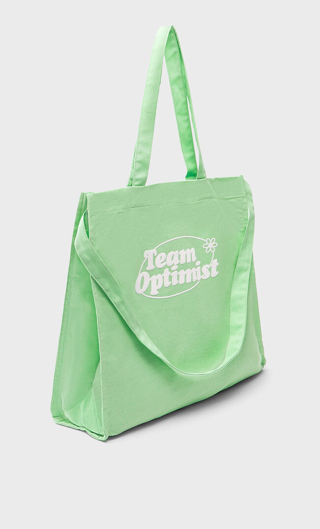 

Stradivarius Shopper Mit Slogan Olivgrün 103