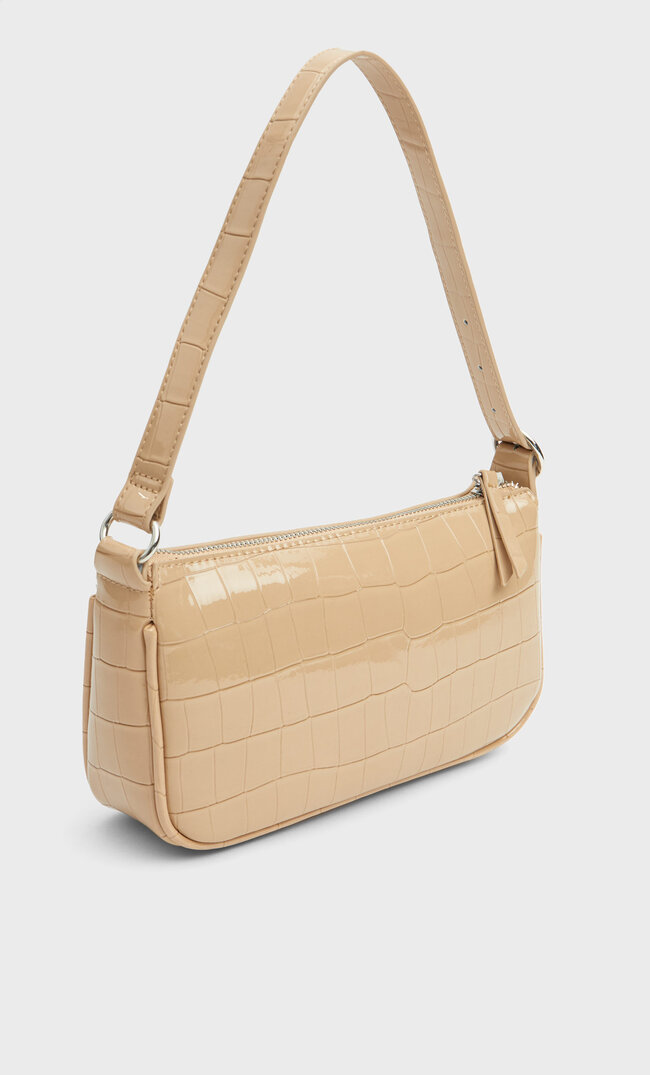 

Stradivarius Mała Torebka Na Ramię Ze Wzorem Skóry Krokodyla Kobieta Szary 103