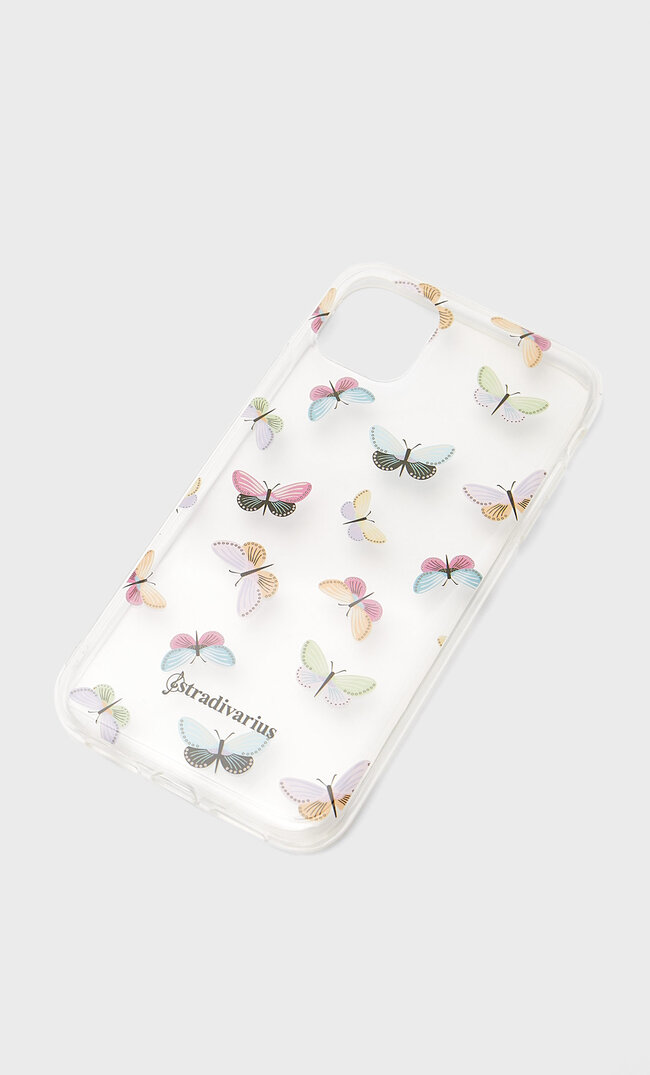 

Stradivarius Obudowa Na Telefon Iphone 11 Z Motylami Kobieta Błękitny 103