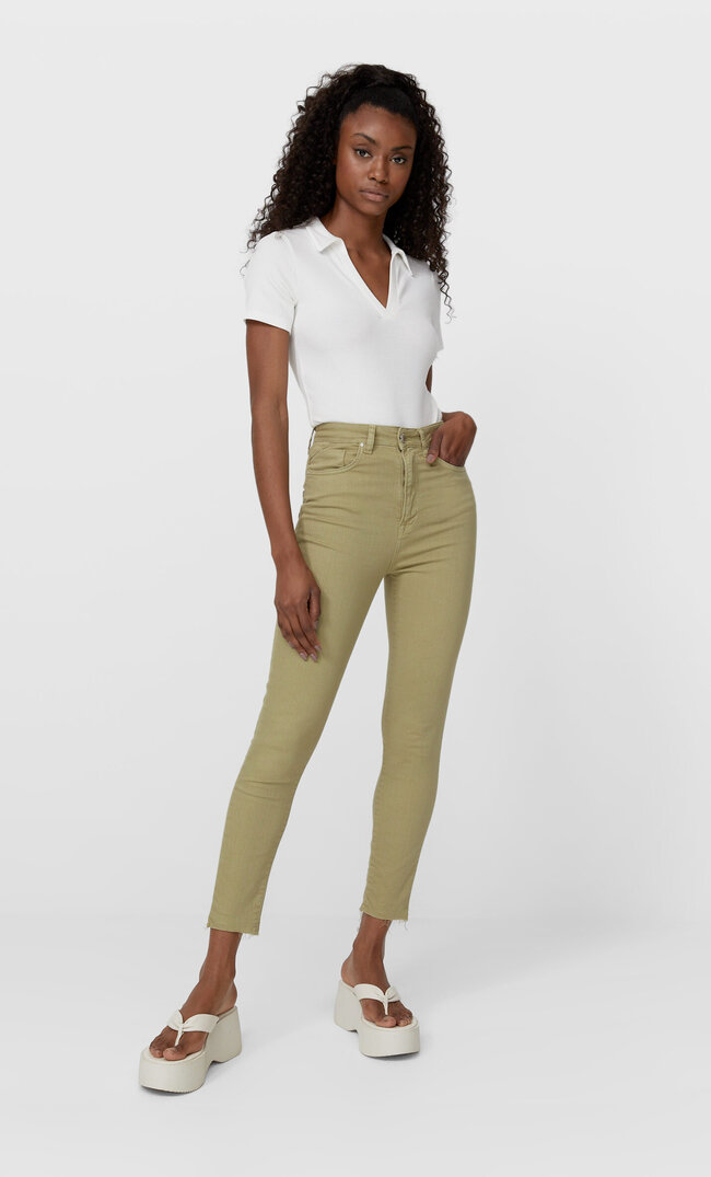 

Stradivarius Hose Mit Superhohem Bund In Farben Grün 36