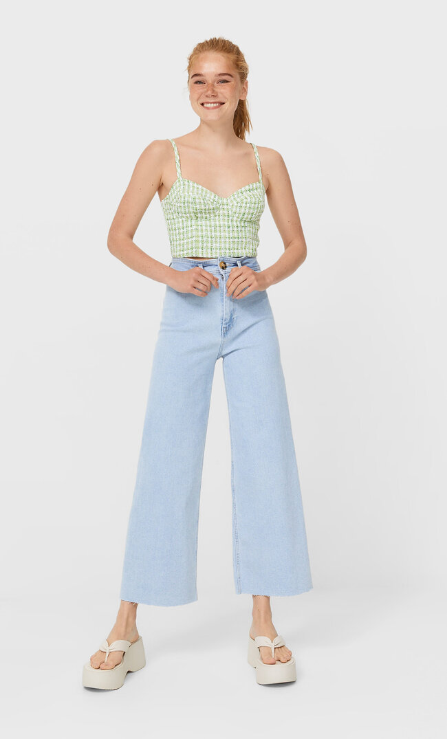 

Stradivarius Nahtlose Cropped-Jeans Denim 38
