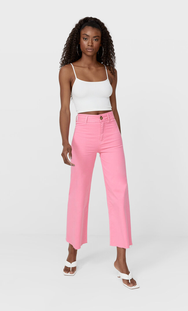 

Stradivarius Twill-Culotte Ohne Naht Fuchsia 42