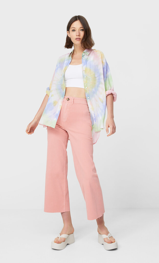 

Stradivarius Twill-Culotte Ohne Naht Orange 44