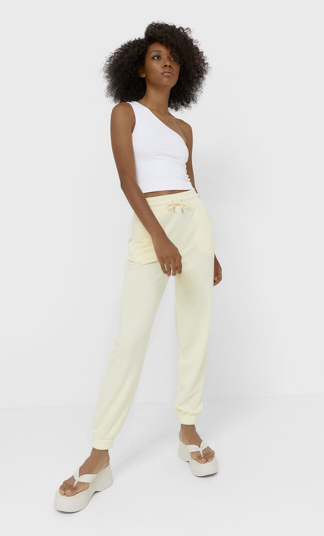 

Stradivarius Spodnie Jogger Z Dzianiny Dresowej Kobieta Multicolor S