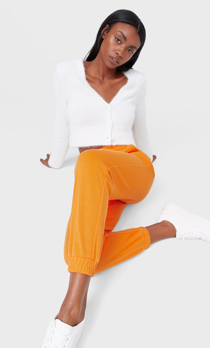 stradivarius yellow tartan trousers