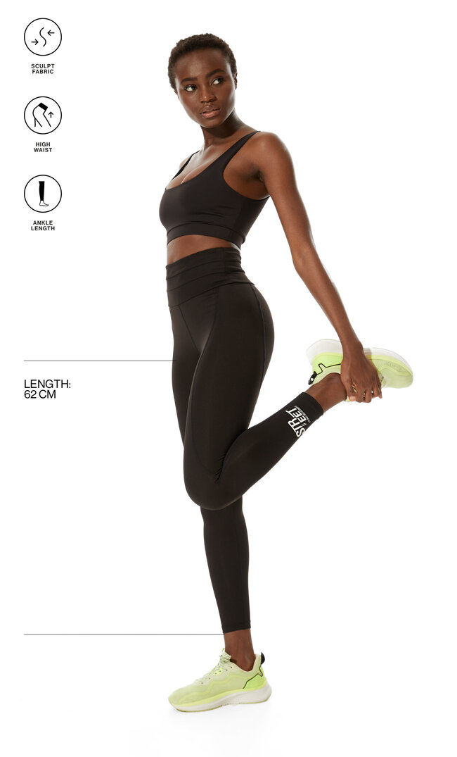 

Stradivarius Modelujące Legginsy Sportowe Kobieta Czarny L