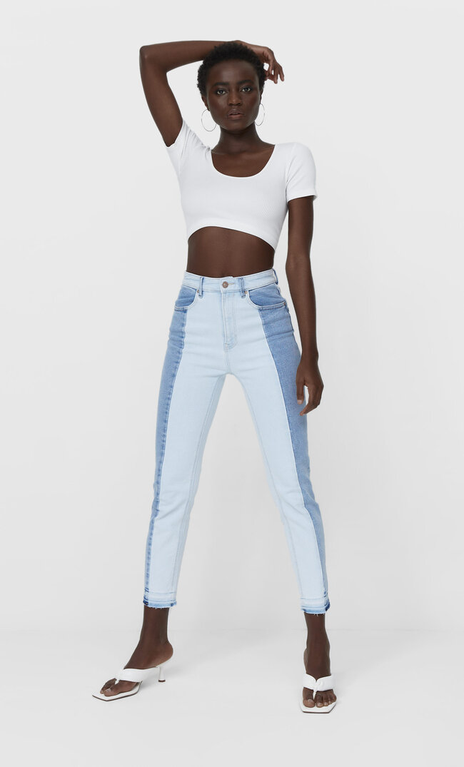

Stradivarius Slim-Jeans In Zwei Farben Helles Denim 40