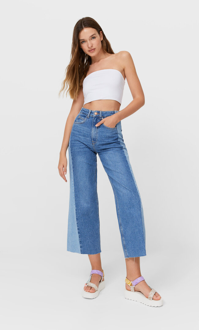 

Stradivarius Reworked-Jeans Dunkel Verwaschen 40