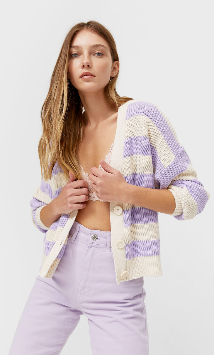 cardigan multicolor stradivarius