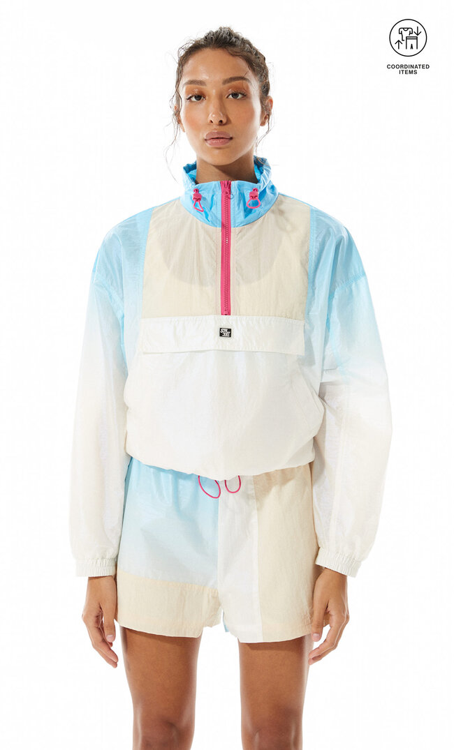 

Stradivarius Jacke Mit Bauchtasche Aus Funktionsstoff Mit Farbverlauf Himmelblau L