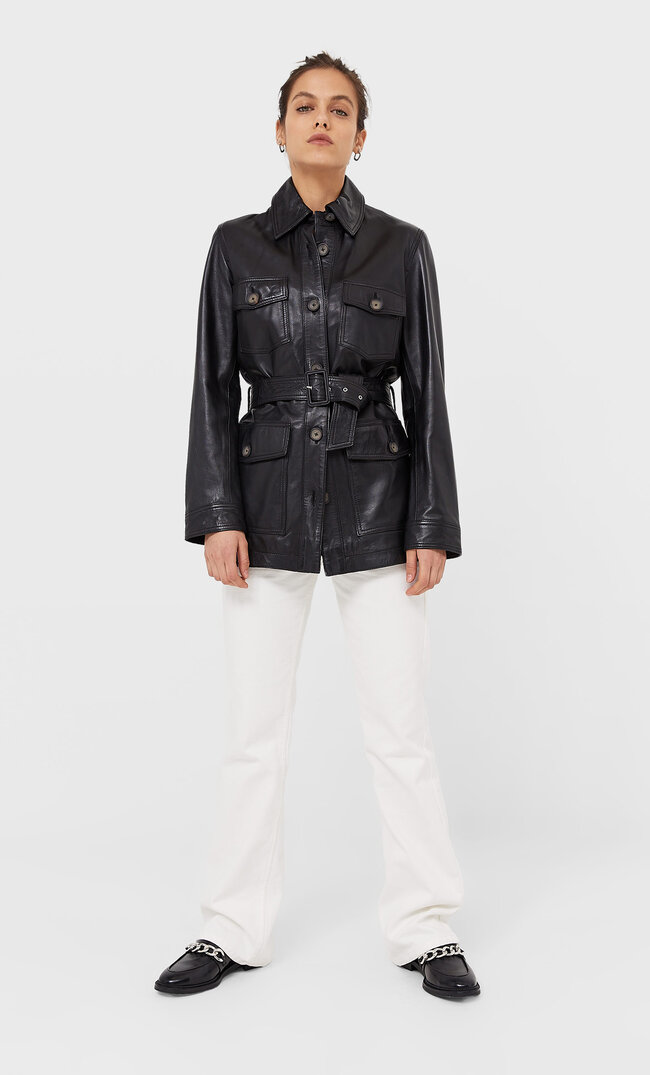 

Stradivarius Buschjacke Mit Gürtel Schwarz L