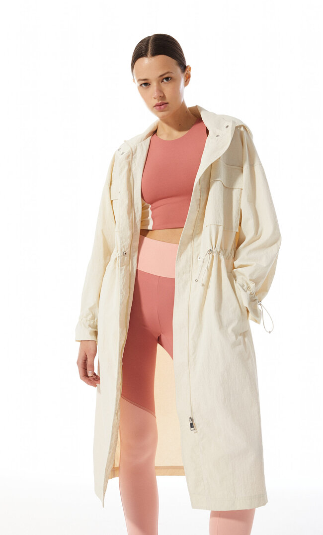 

Stradivarius Langer Parka Aus Funktionsstoff Vanille M