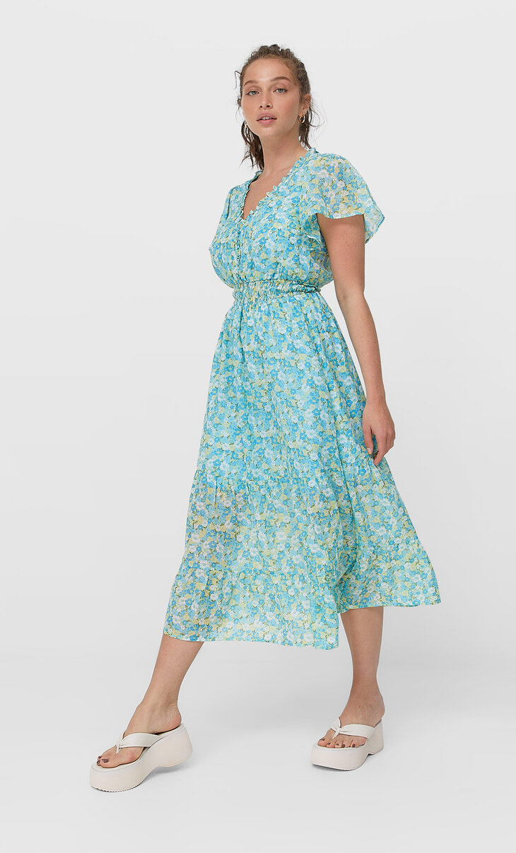 stradivarius wrap dress