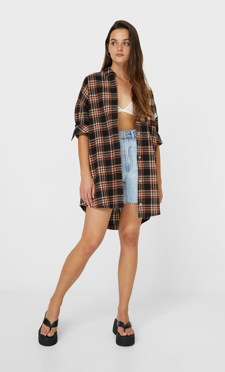 stradivarius shirt dress