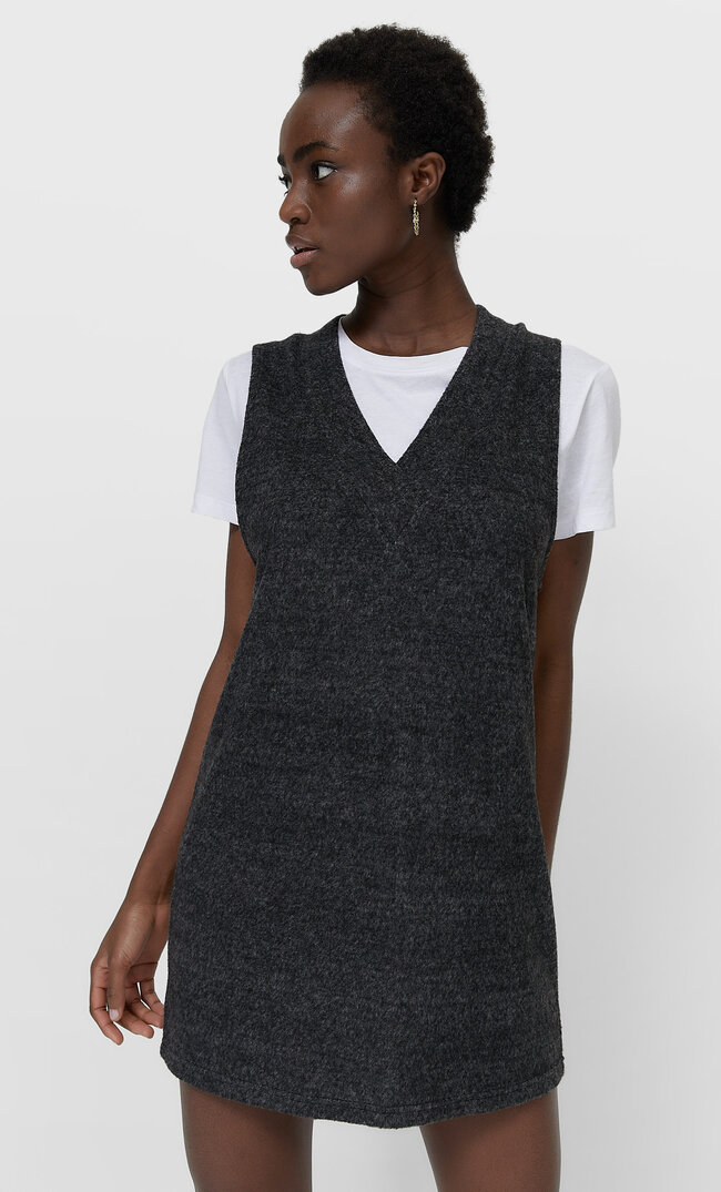 

Stradivarius Elegantes Blazerkleid Graumeliert Xs