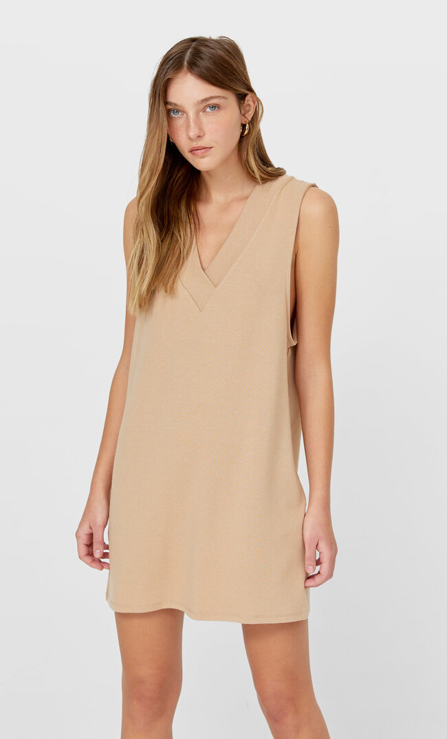 

Stradivarius Strick-Westenkleid Steingrau Xs
