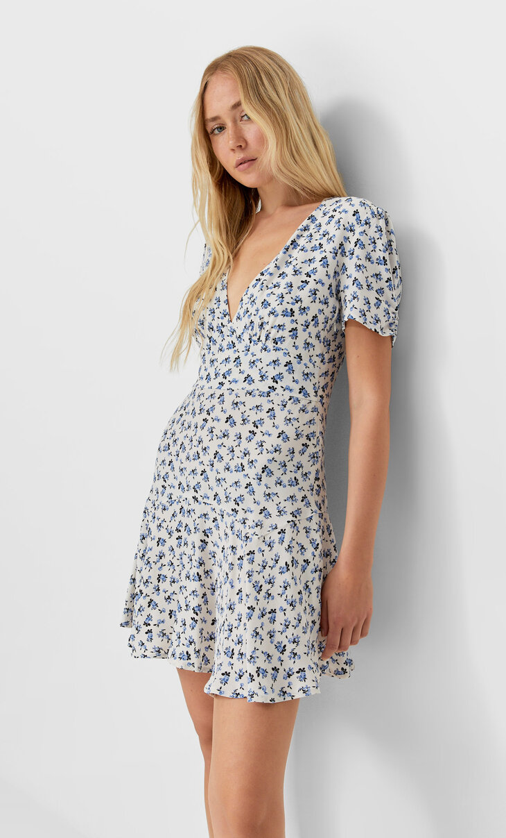 stradivarius wrap dress