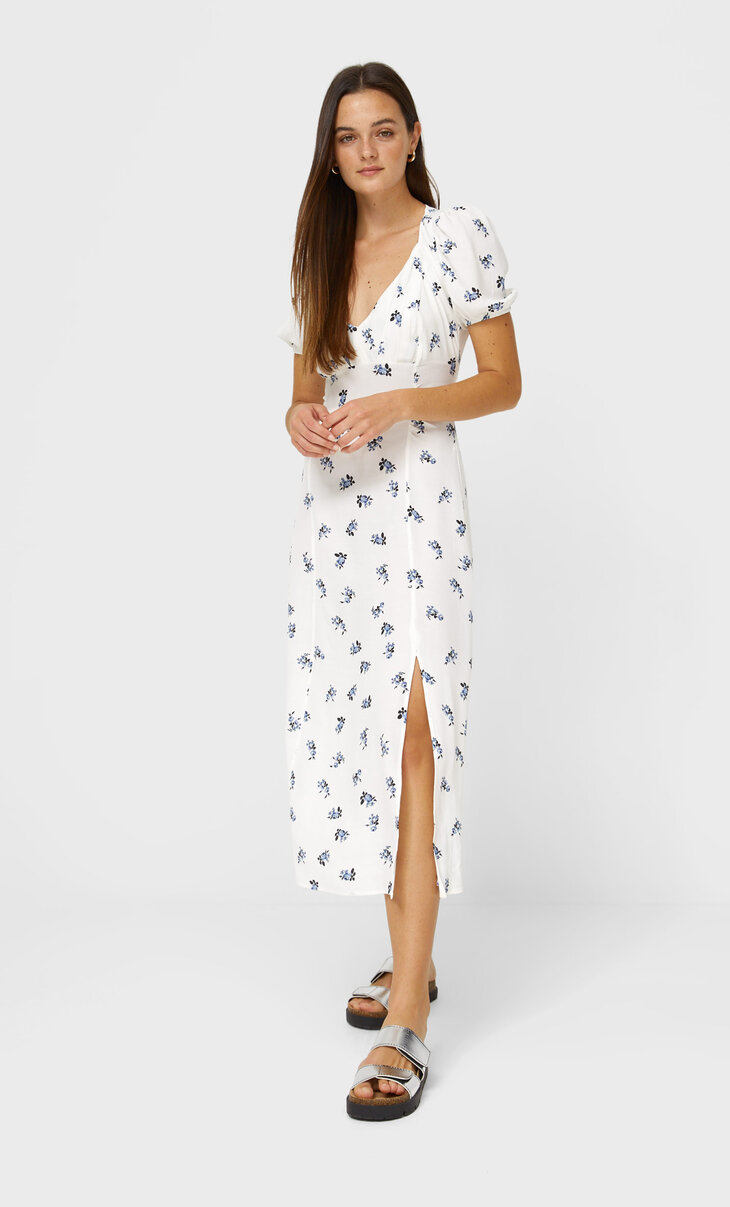 stradivarius wrap dress
