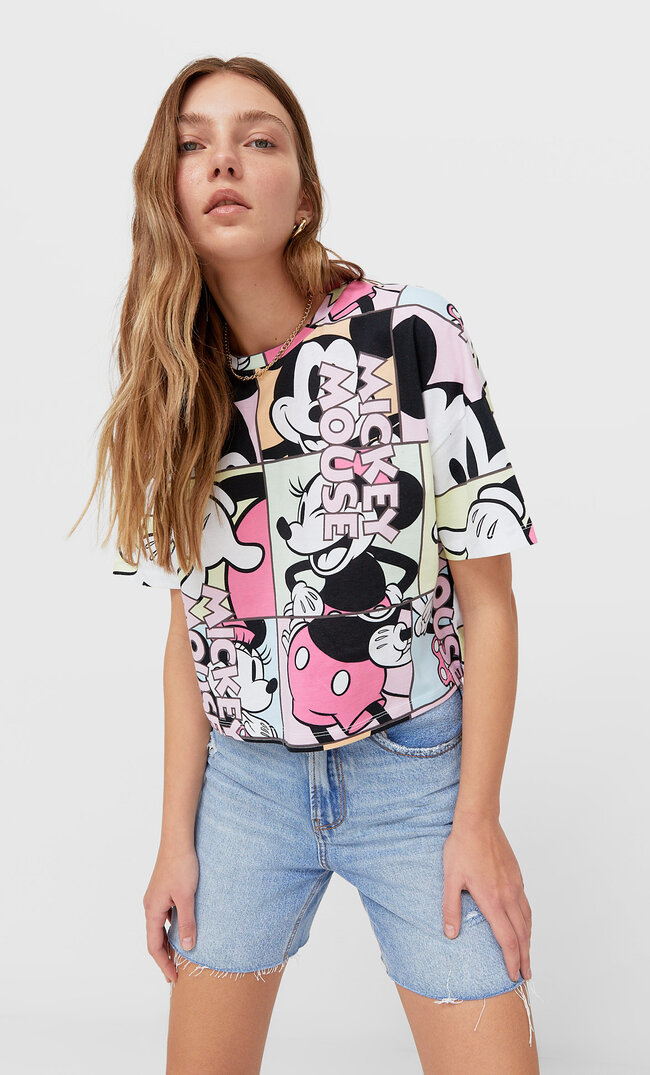 

Stradivarius Shirt Mickey Schwarz M