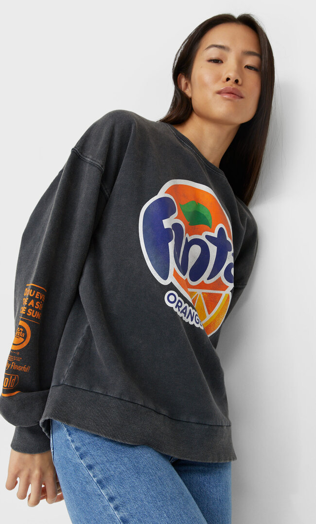 

Stradivarius Bluza Fanta Kobieta Ciemnoszary Xl