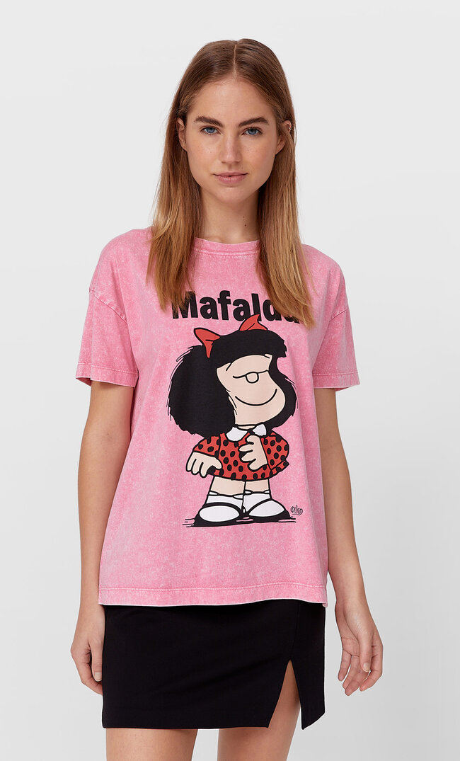 

Stradivarius Shirt Mafalda Kaugummirosa S