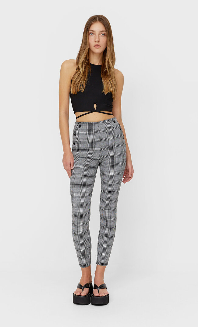 Stradivarius Leggins Aus Kunstleder Ecru L