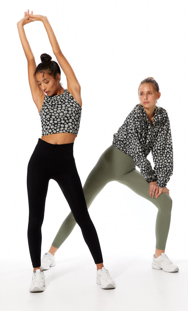 

Stradivarius Doppelpack Nahtlose Leggins Schwarz M