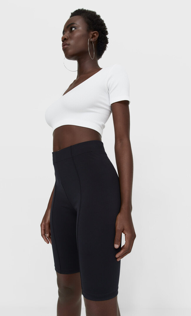 

Stradivarius Legginsy Kolarki Kobieta Czarny S