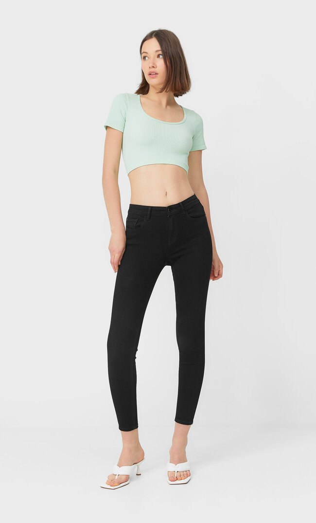 

Stradivarius Jeansy Skinny Fit Z Niskim Stanem Kobieta Sprany Szary 32
