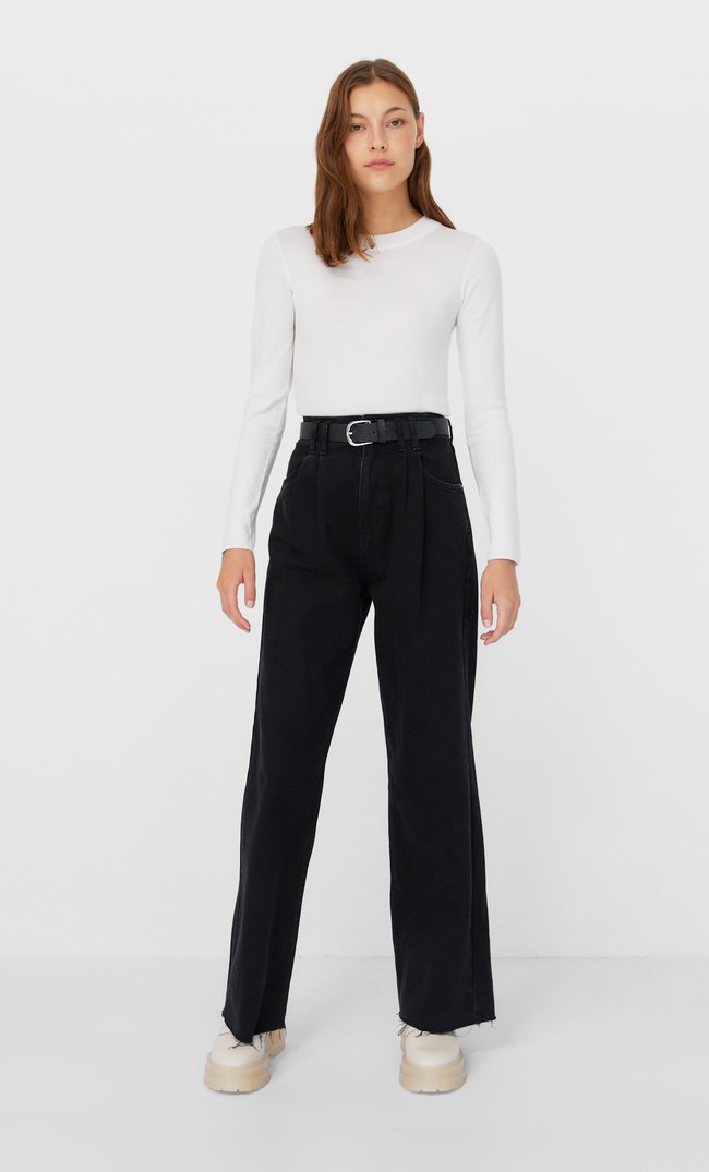 

Stradivarius Sweter Z Dzianiny Kobieta Ecru S