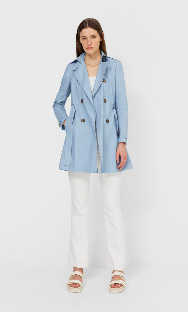 

Stradivarius Basic-Trenchoat Himmelblau M