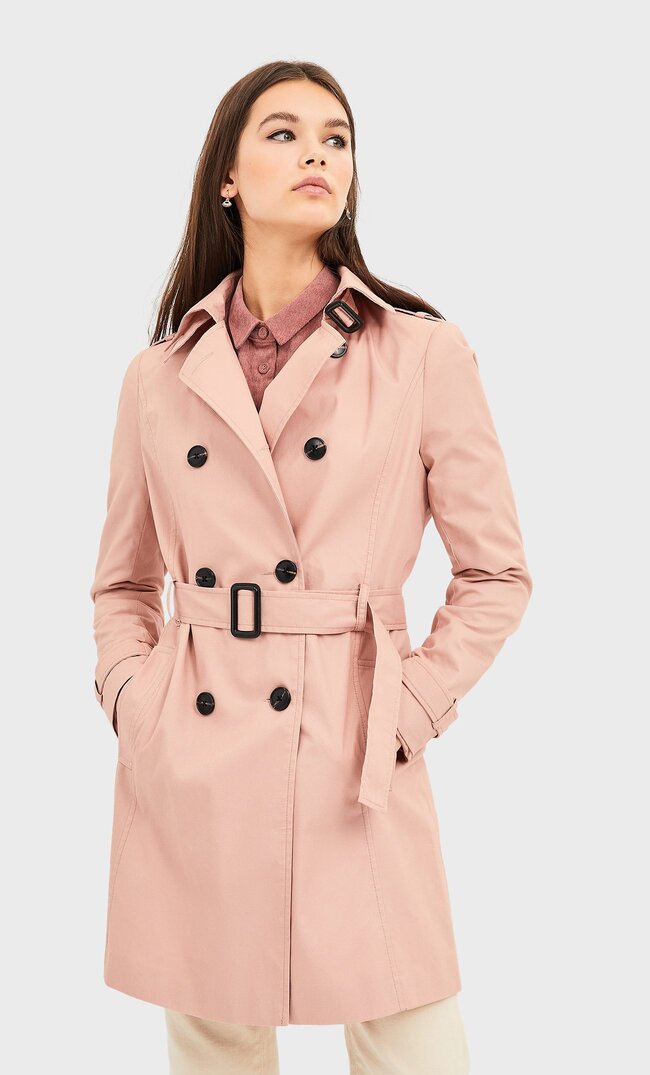 

Stradivarius Trencz Basic Kobieta Pudrowy Róż Xs