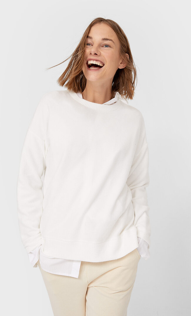 camisetas manga larga mujer stradivarius